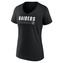 Las Vegas Raiders Women's Primary Play V-Neck T-Shirt Black