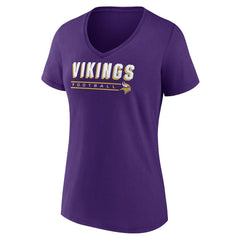 Minnesota Vikings Women's Primary Play V-Neck T-Shirt Purple