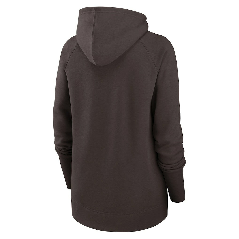 Nike Cleveland Browns Women's Asymmetrical Raglan Full-Zip Hoodie Brown