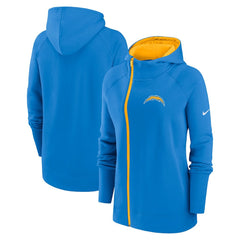 Nike Los Angeles Chargers Women's Asymmetrical Raglan Full-Zip Hoodie Powder Blue