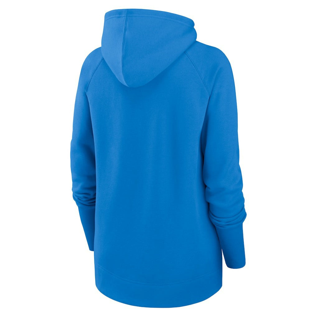 Nike Los Angeles Chargers Women's Asymmetrical Raglan Full-Zip Hoodie Powder Blue