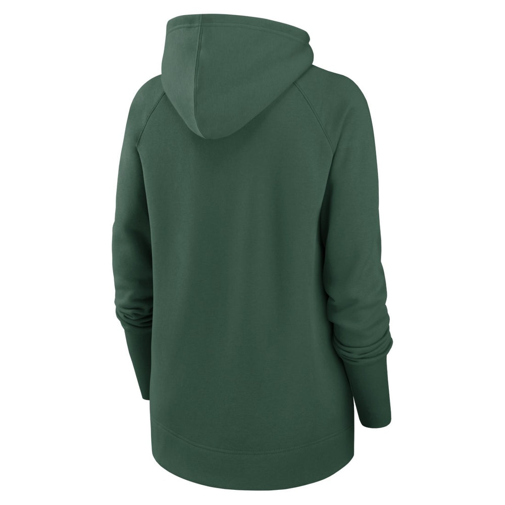 Nike Green Bay Packers Women's Asymmetrical Raglan Full-Zip Hoodie Green