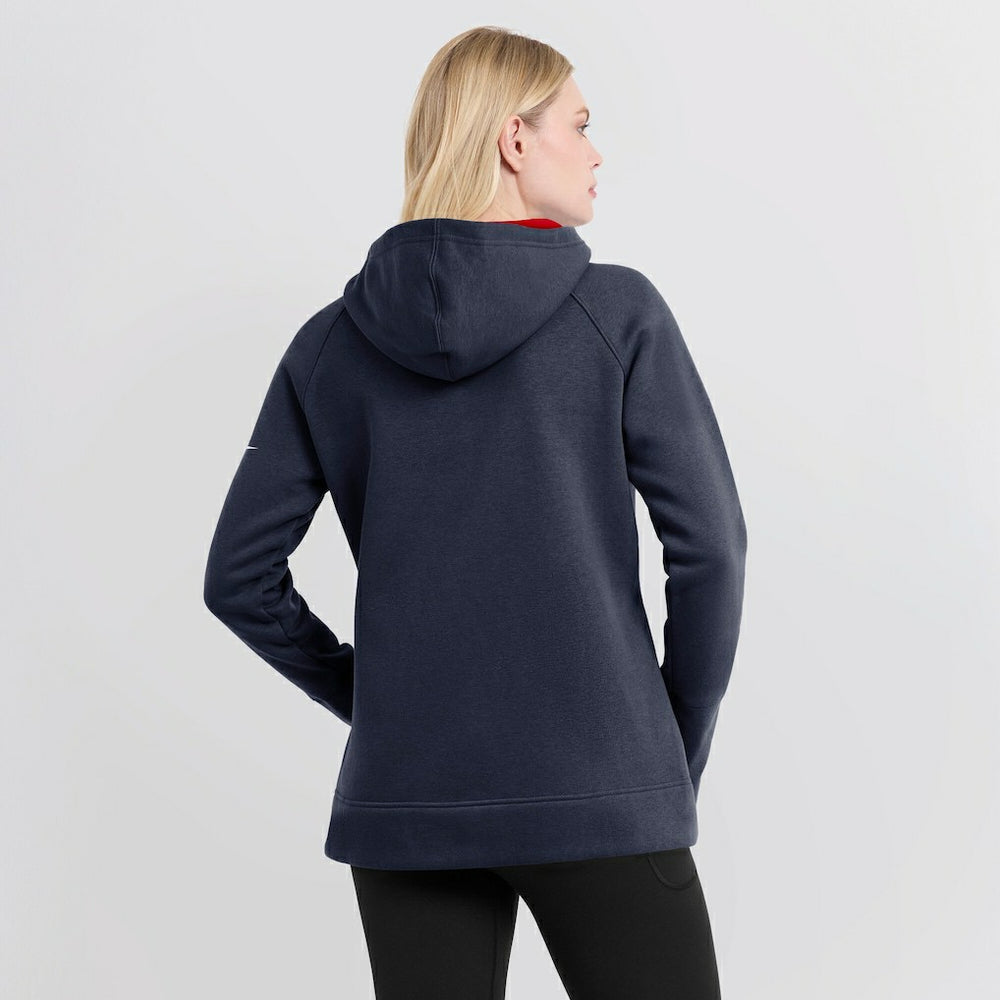 Nike New England Patriots Women's Asymmetrical Raglan Full-Zip Hoodie Navy