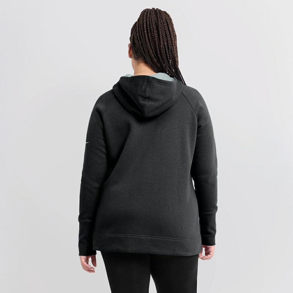 Nike Las Vegas Raiders Women's Asymmetrical Raglan Full-Zip Hoodie Black
