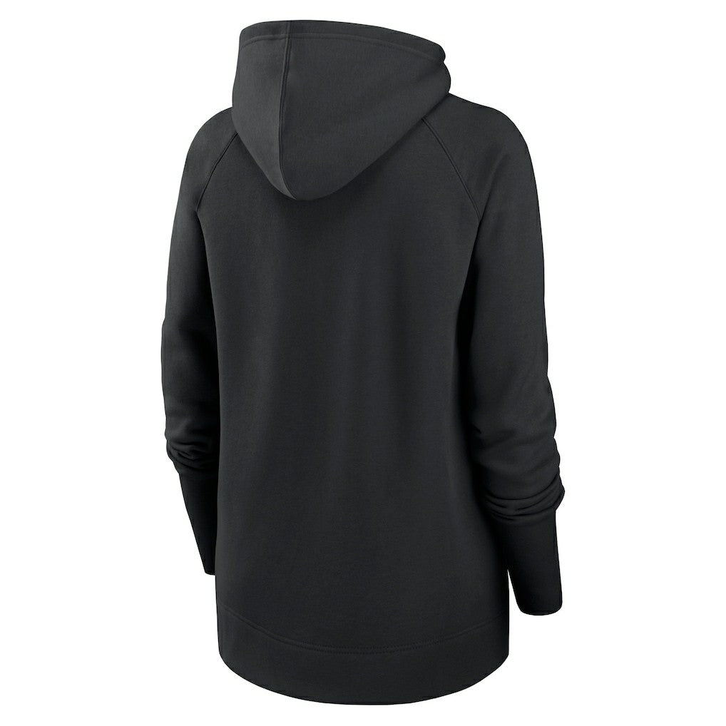 Nike New Orleans Saints Women's Asymmetrical Raglan Full-Zip Hoodie Black