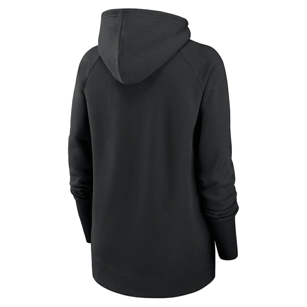Nike New Orleans Saints Women's Asymmetrical Raglan Full-Zip Hoodie Black