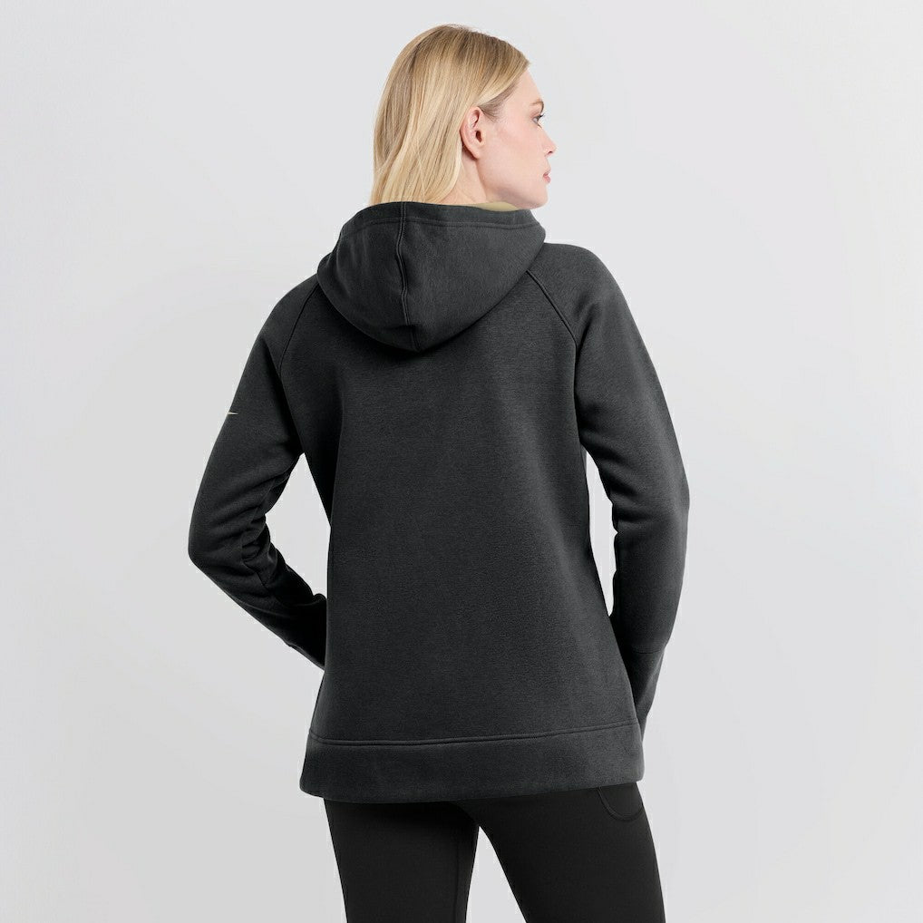 Nike New Orleans Saints Women's Asymmetrical Raglan Full-Zip Hoodie Black