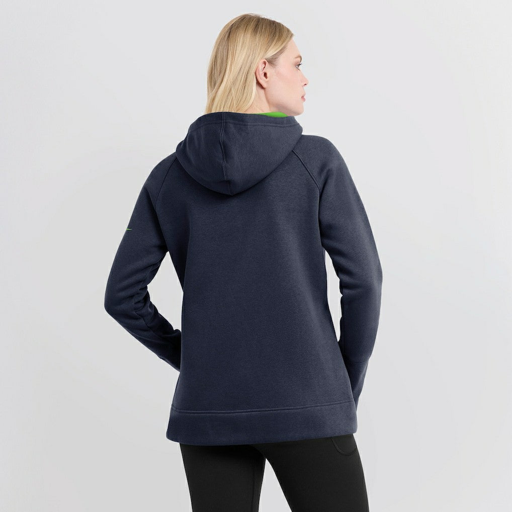Nike Seattle Seahawks Women's Asymmetrical Raglan Full-Zip Hoodie College Navy