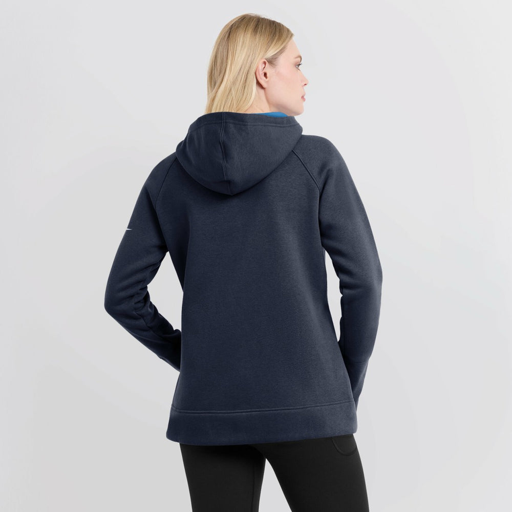 Nike Tennessee Titans Women's Asymmetrical Raglan Full-Zip Hoodie Navy