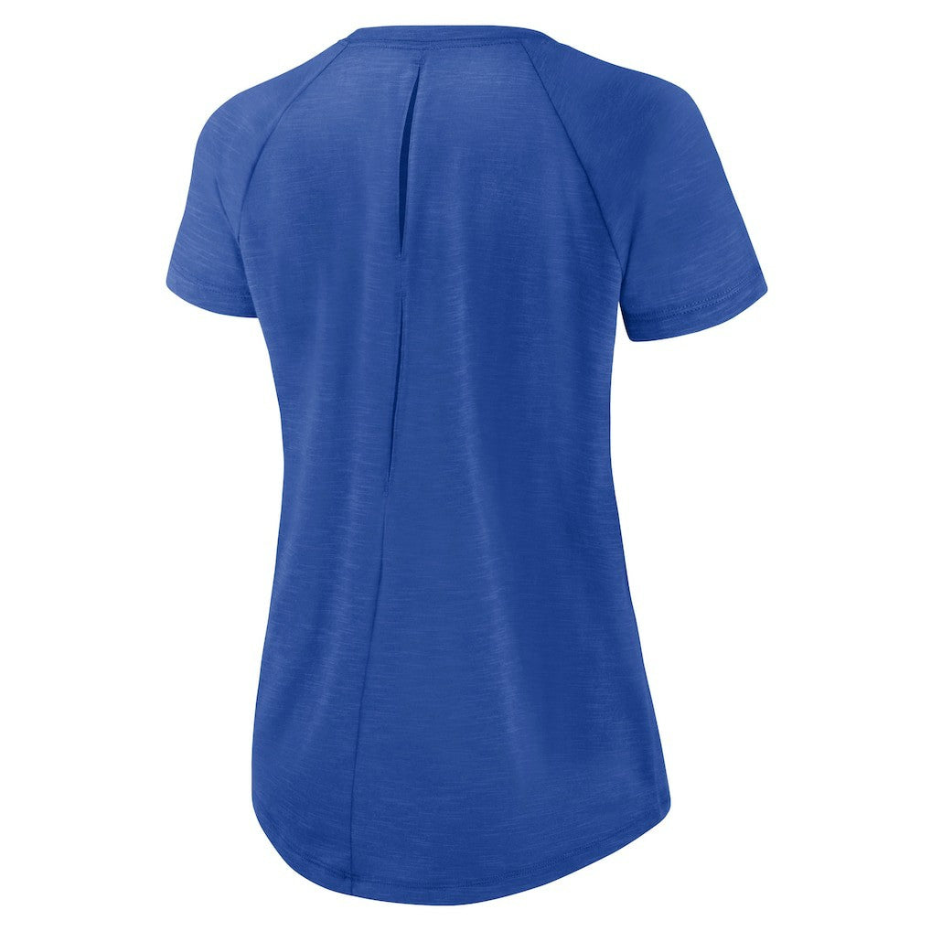 Nike Los Angeles Rams Women's Back Slit Lightweight Fashion T-Shirt White/Heather Scarlet