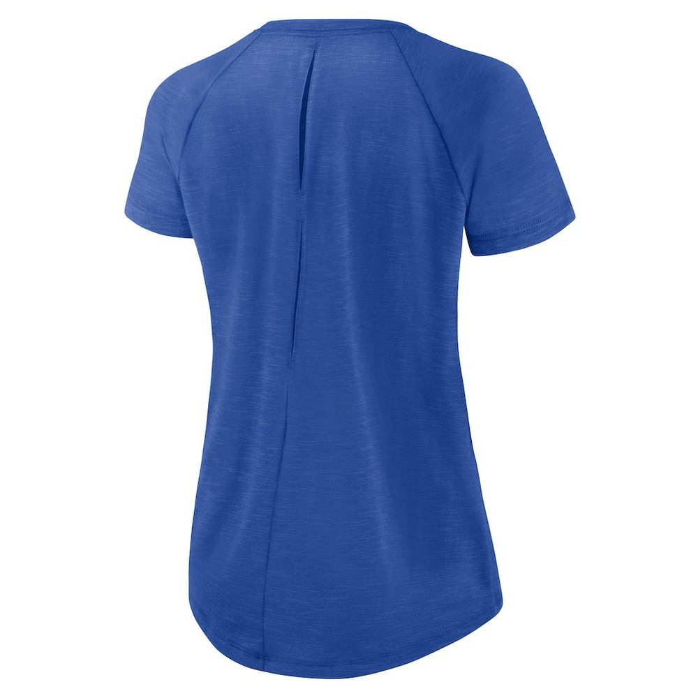 Nike Los Angeles Rams Women's Back Slit Lightweight Fashion T-Shirt White/Heather Scarlet