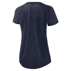 Nike New England Patriots Women's Back Slit Lightweight Fashion T-Shirt White/Heather Scarlet