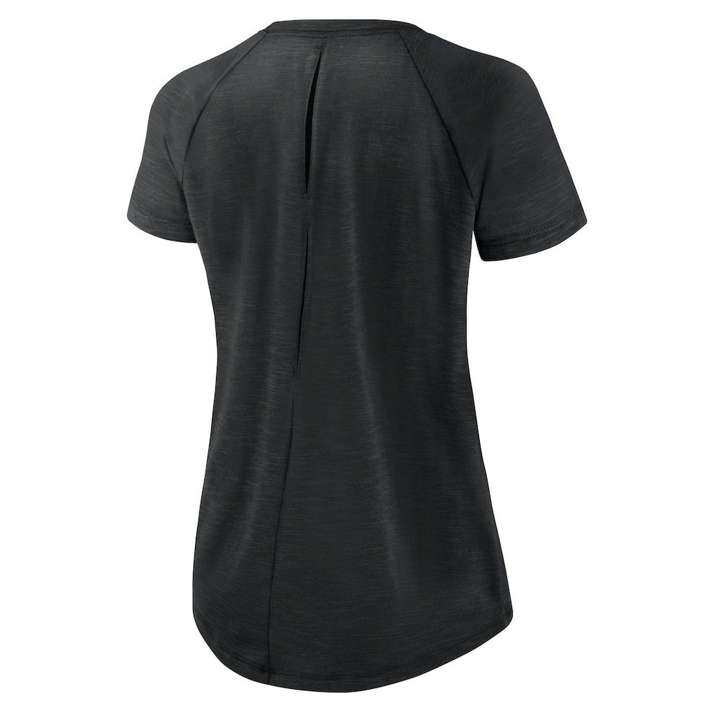 Nike New Orleans Saints Women's Back Slit Lightweight Fashion T-Shirt White/Heather Scarlet