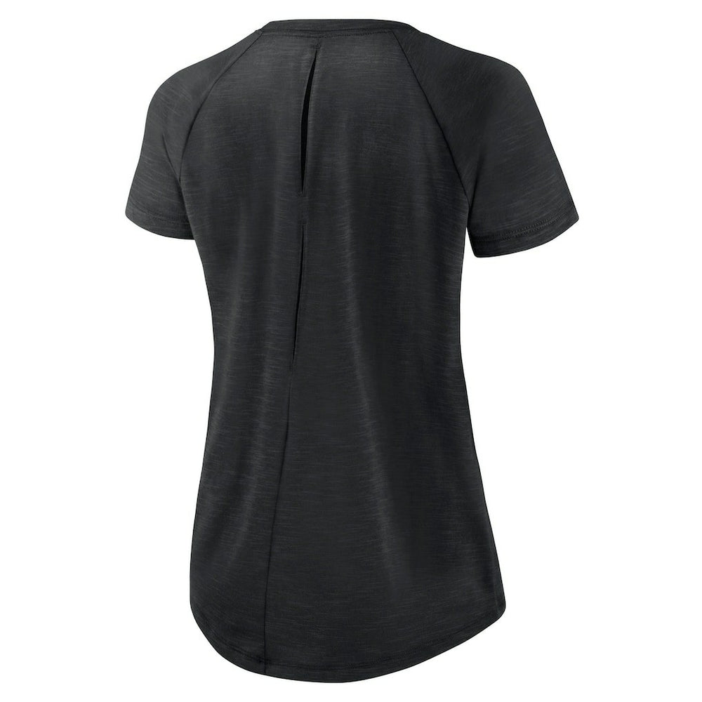 Nike New Orleans Saints Women's Back Slit Lightweight Fashion T-Shirt White/Heather Scarlet
