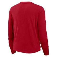 Nike Tampa Bay Buccaneers Women's Modest Crop Performance Long Sleeve T-Shirt Red