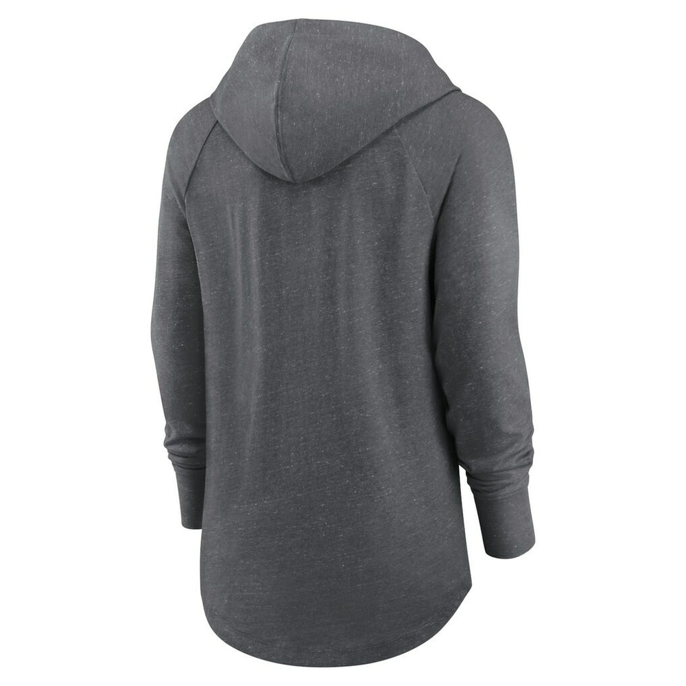 Nike Dallas Cowboys Women's Raglan Funnel Neck Pullover Hoodie Heather Charcoal