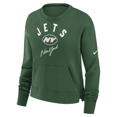Nike New York Jets Women's High Hip Fleece Pullover Sweatshirt Green
