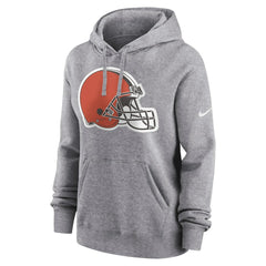 Nike Cleveland Browns Women's Team Logo Club Fleece Pullover Hoodie Heather Gray