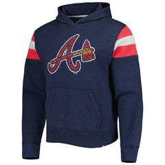 Atlanta Braves '47 Premier Nico Pullover Hoodie - Navy - 47 brand Lifestyle