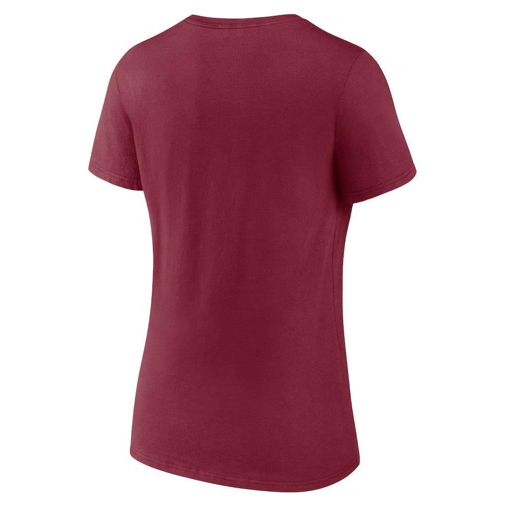 Women's Burgundy Washington Commanders Back Home Again V-Neck T-Shirt