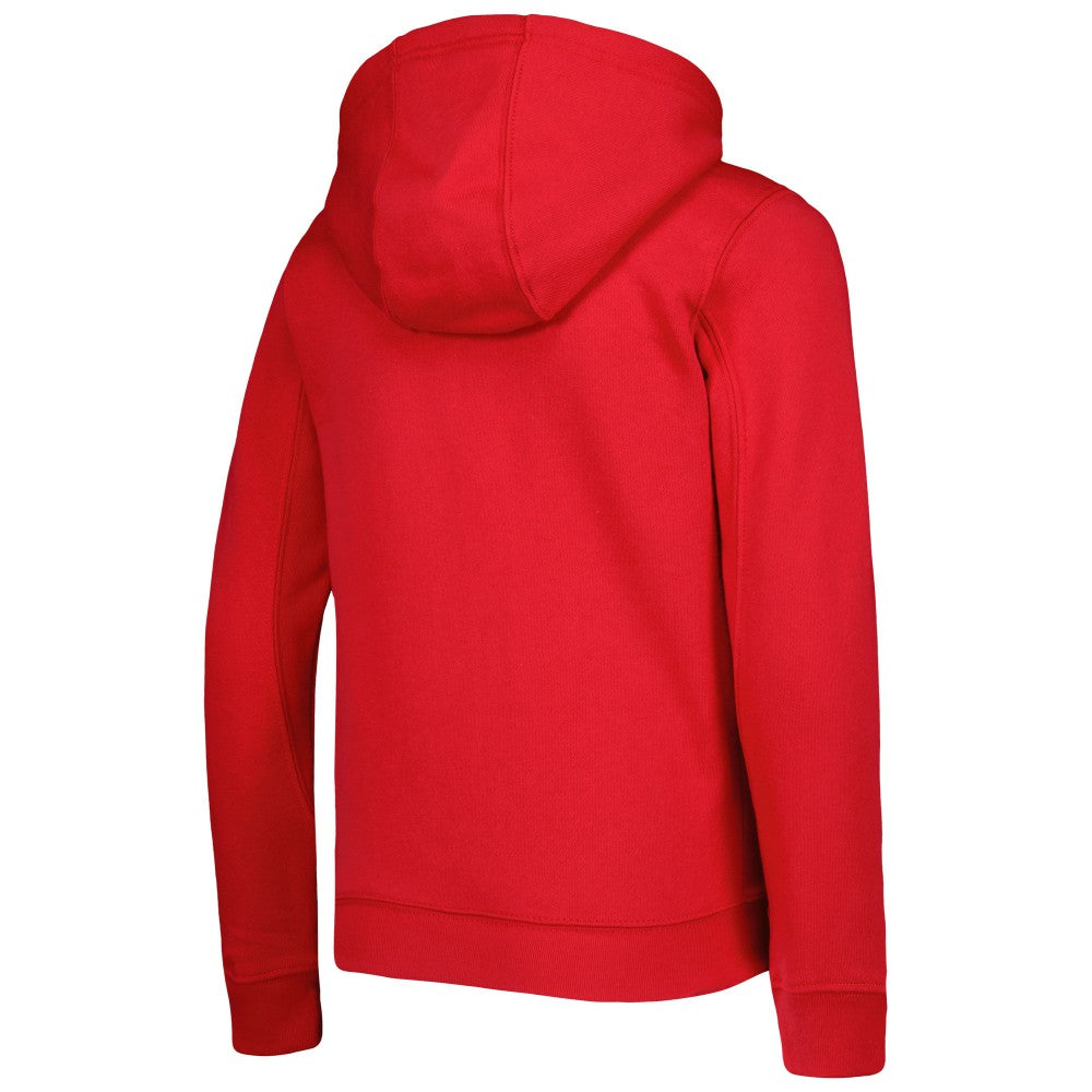 Los Angeles Angels Youth Wordmark Full-Zip Fleece Hoodie - Red - MLB Online