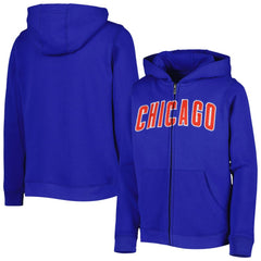 Chicago Cubs Youth Wordmark Full-Zip Fleece Hoodie - Royal - MLB Sale