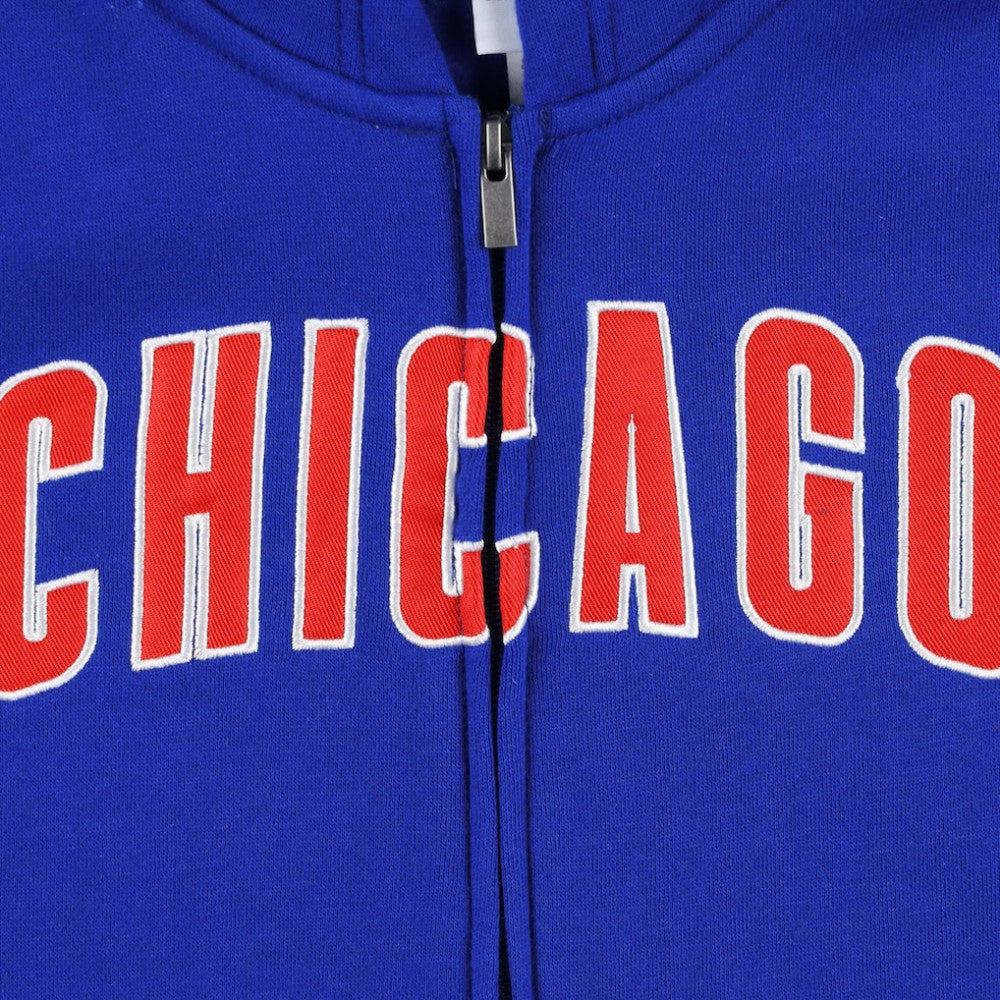 Chicago Cubs Youth Wordmark Full-Zip Fleece Hoodie - Royal - MLB Sale