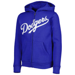 Los Angeles Dodgers Youth Wordmark Full-Zip Fleece Hoodie - Royal - MLB Sale