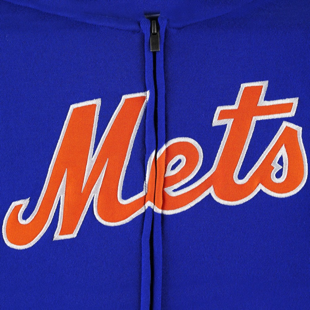 New York Mets Youth Wordmark Full-Zip Fleece Hoodie - Royal - MLB Sale