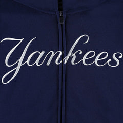 New York Yankees Youth Wordmark Full-Zip Fleece Hoodie - Navy - MLB Discount
