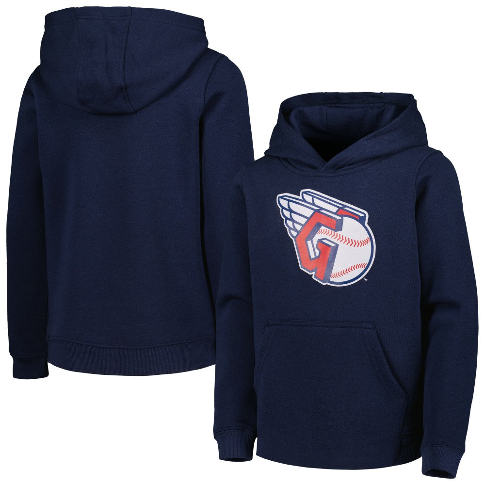 Cleveland Guardians Youth Team Primary Logo Pullover Hoodie - Navy - MLB on Sale
