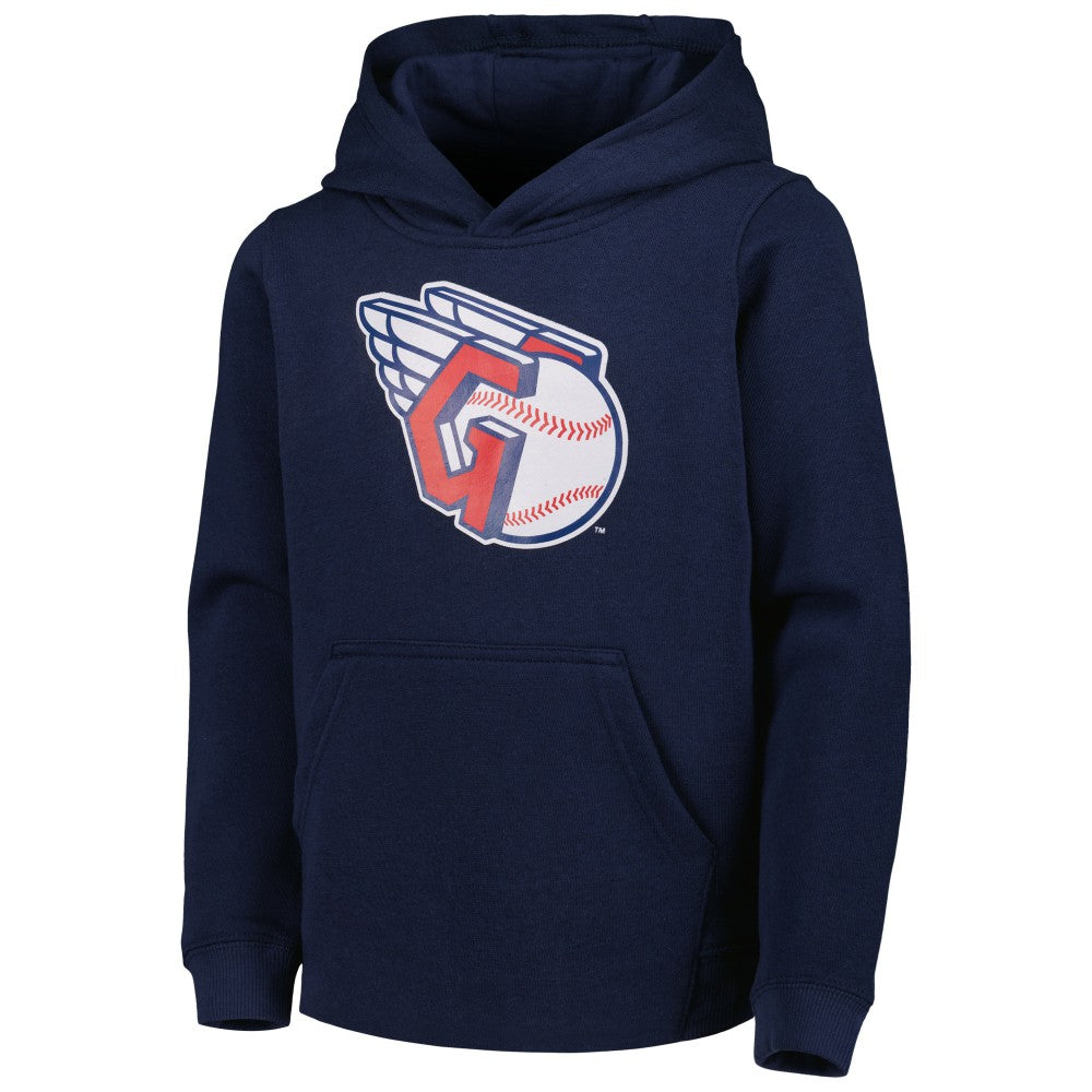 Cleveland Guardians Youth Team Primary Logo Pullover Hoodie - Navy - MLB on Sale