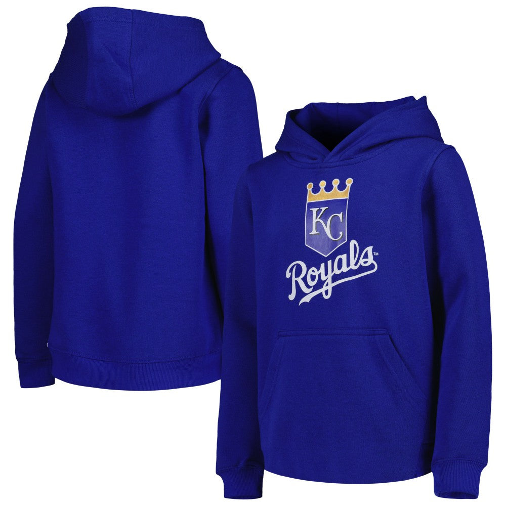 Kansas City Royals Youth Team Primary Logo Pullover Hoodie - Royal - MLB Online
