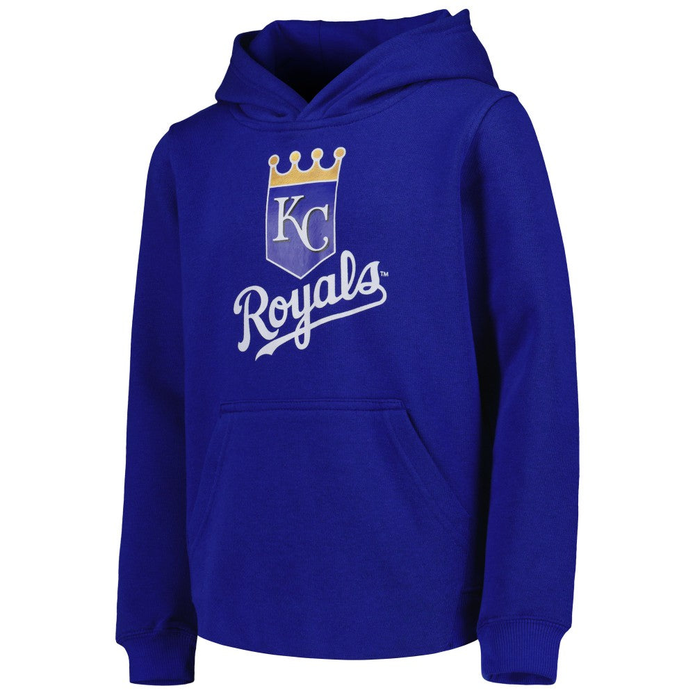 Kansas City Royals Youth Team Primary Logo Pullover Hoodie - Royal - MLB Online