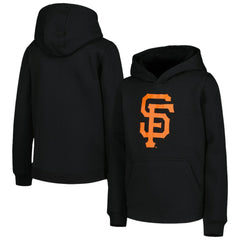 San Francisco Giants Youth Team Primary Logo Pullover Hoodie - Black - MLB Lifestyle