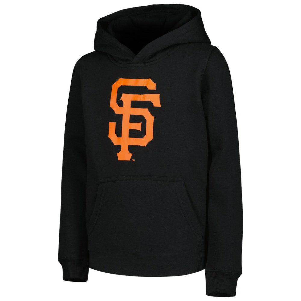 San Francisco Giants Youth Team Primary Logo Pullover Hoodie - Black - MLB Lifestyle