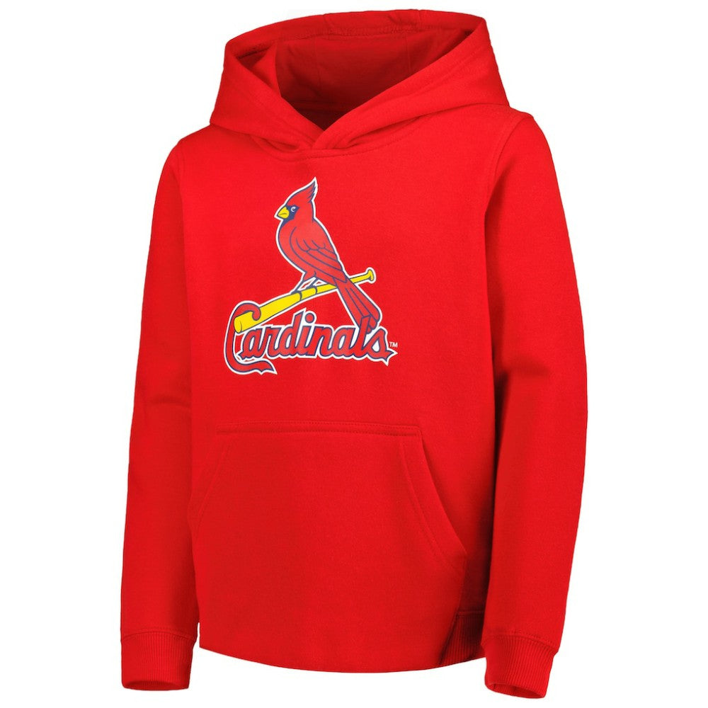 St. Louis Cardinals Youth Team Primary Logo Pullover Hoodie - Red - MLB on Sale