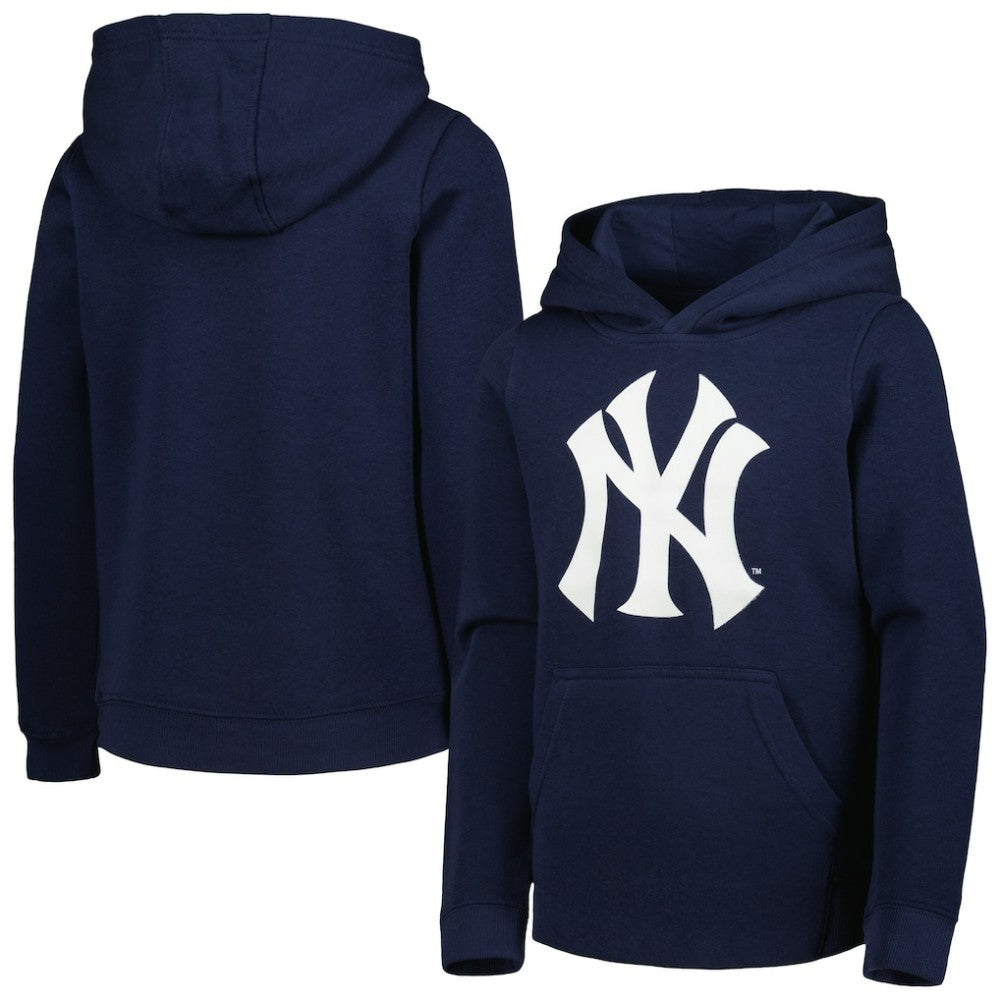 New York Yankees Youth Team Primary Logo Pullover Hoodie - Navy - MLB Online