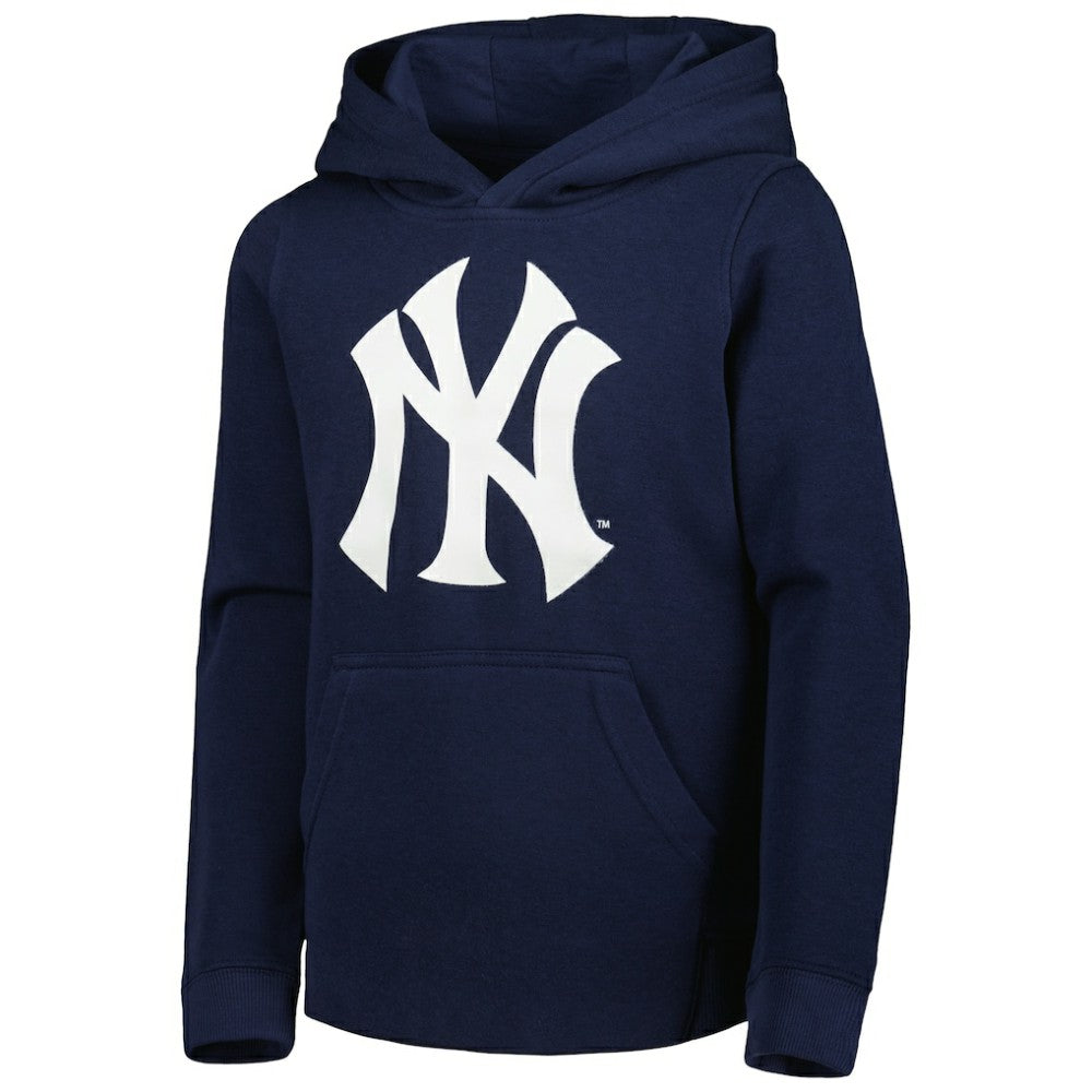 New York Yankees Youth Team Primary Logo Pullover Hoodie - Navy - MLB Online