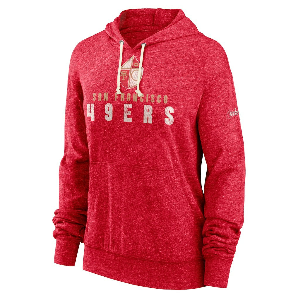 Nike San Francisco 49ers Women's Rewind Gym Vintage Lightweight Pullover Hoodie Scarlet