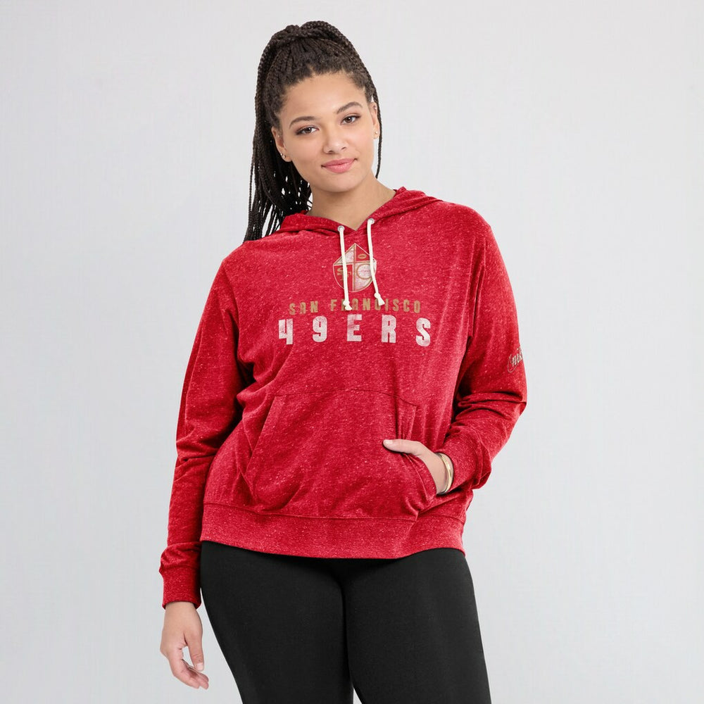 Nike San Francisco 49ers Women's Rewind Gym Vintage Lightweight Pullover Hoodie Scarlet