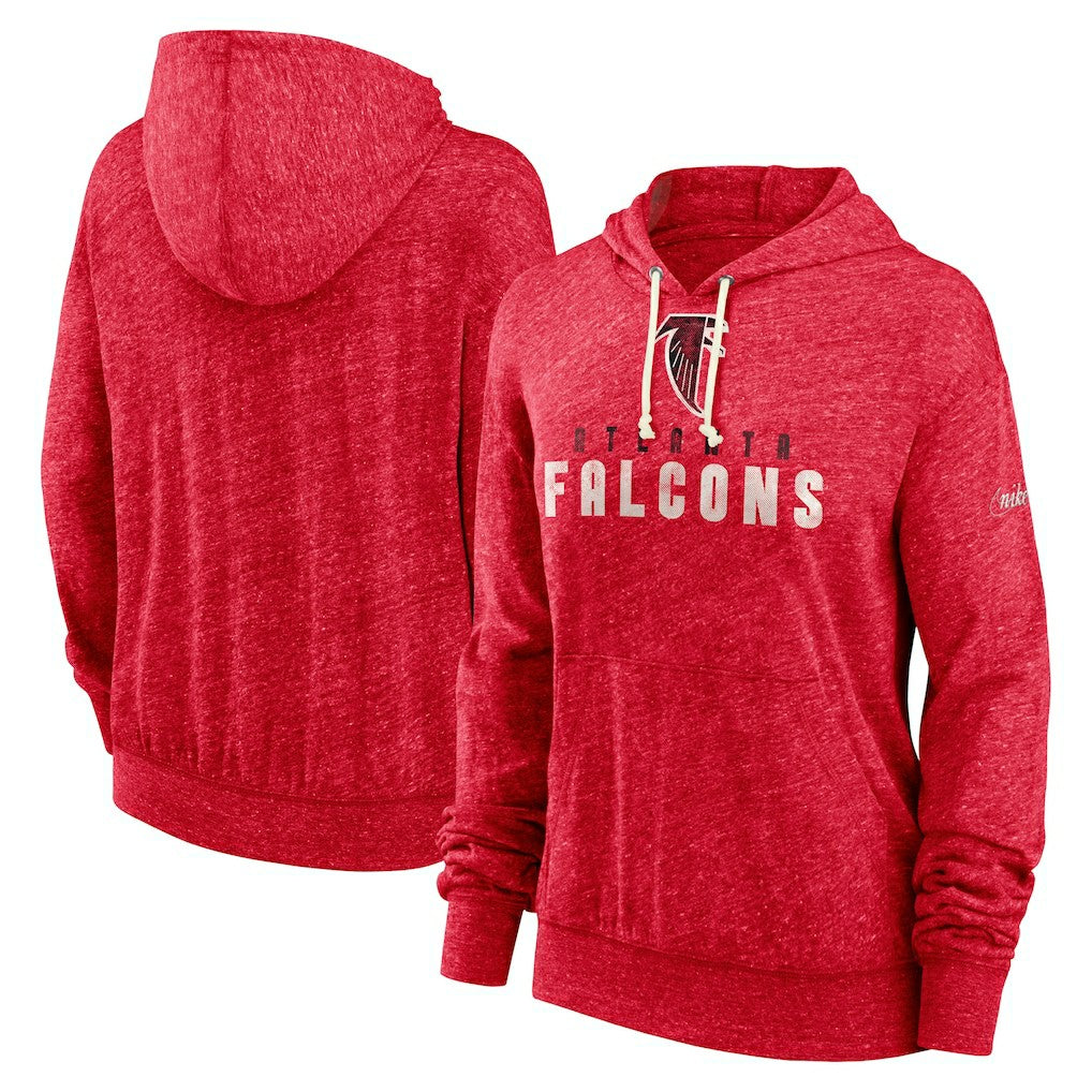 Nike Atlanta Falcons Women's Rewind Gym Vintage Lightweight Pullover Hoodie Red