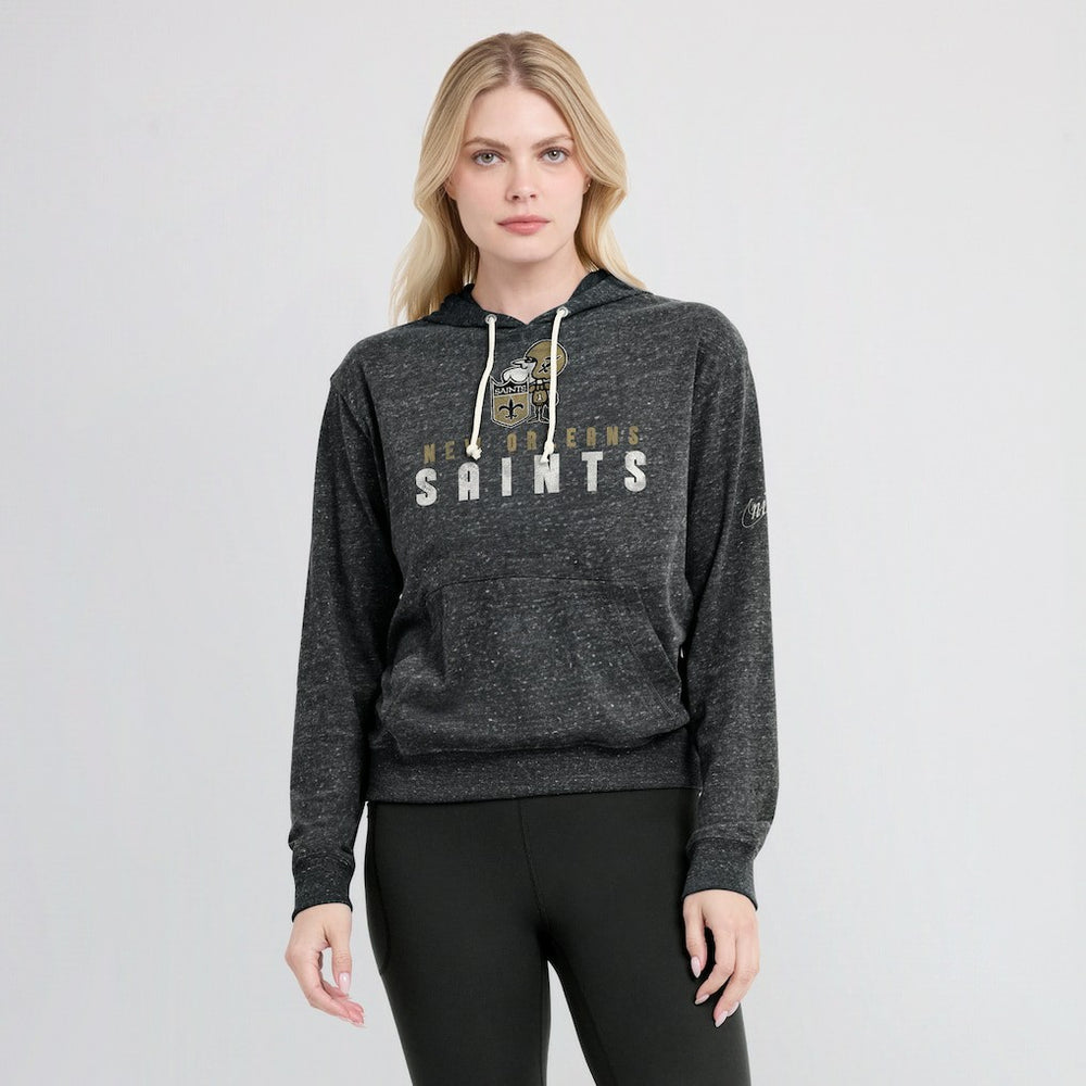 Nike New Orleans Saints Women's Rewind Gym Vintage Lightweight Pullover Hoodie Black