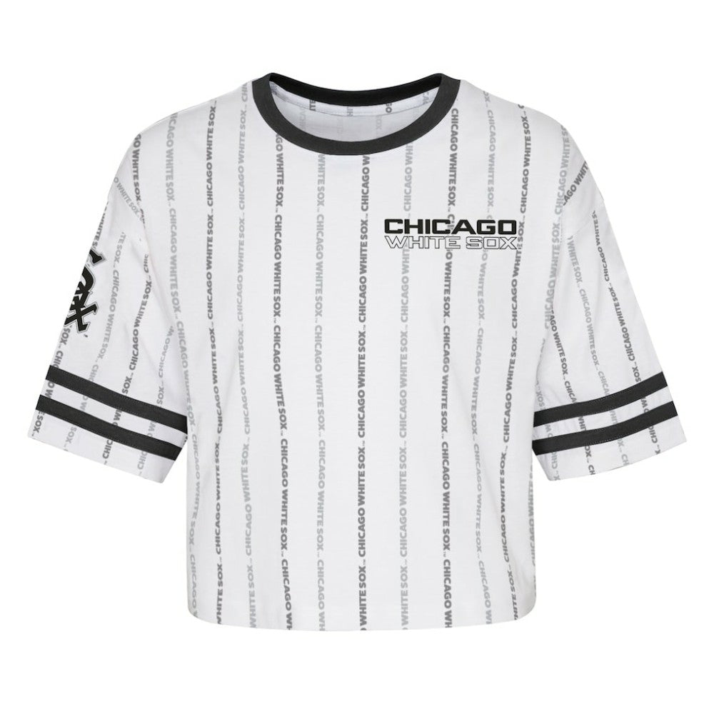Chicago White Sox Girls Youth Ball Striped T-Shirt - White - MLB Sale