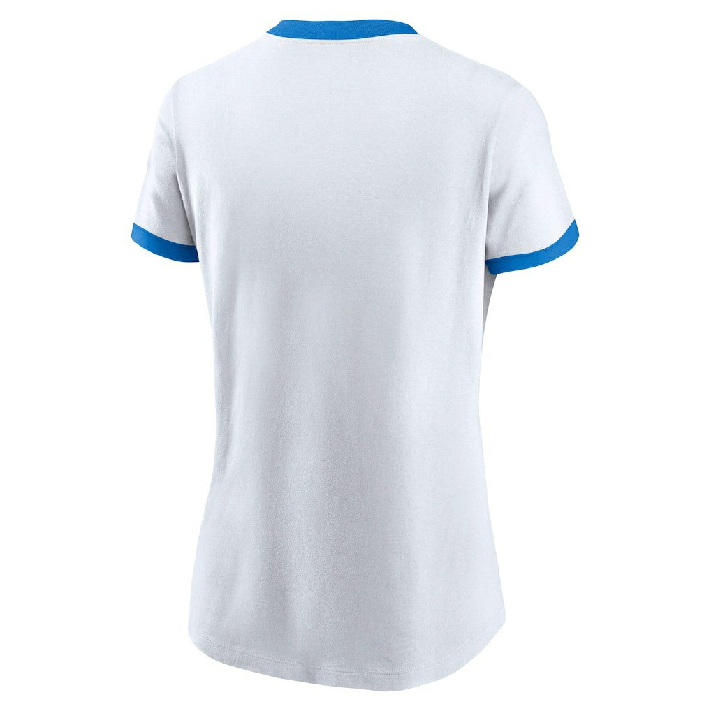 Nike Los Angeles Chargers Women's Rewind Ringer Tri-Blend T-Shirt White