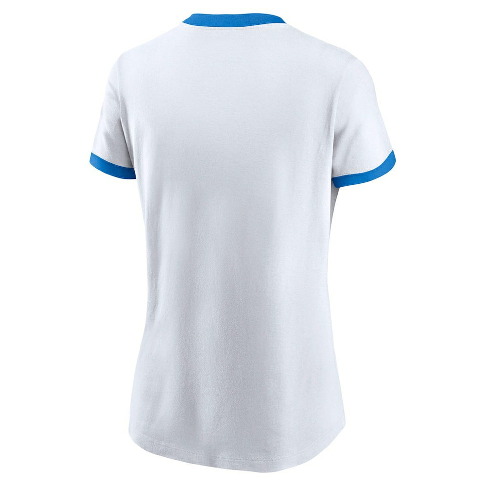 Nike Los Angeles Chargers Women's Rewind Ringer Tri-Blend T-Shirt White