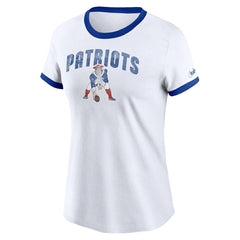 Nike New England Patriots Women's Rewind Ringer T-Shirt White