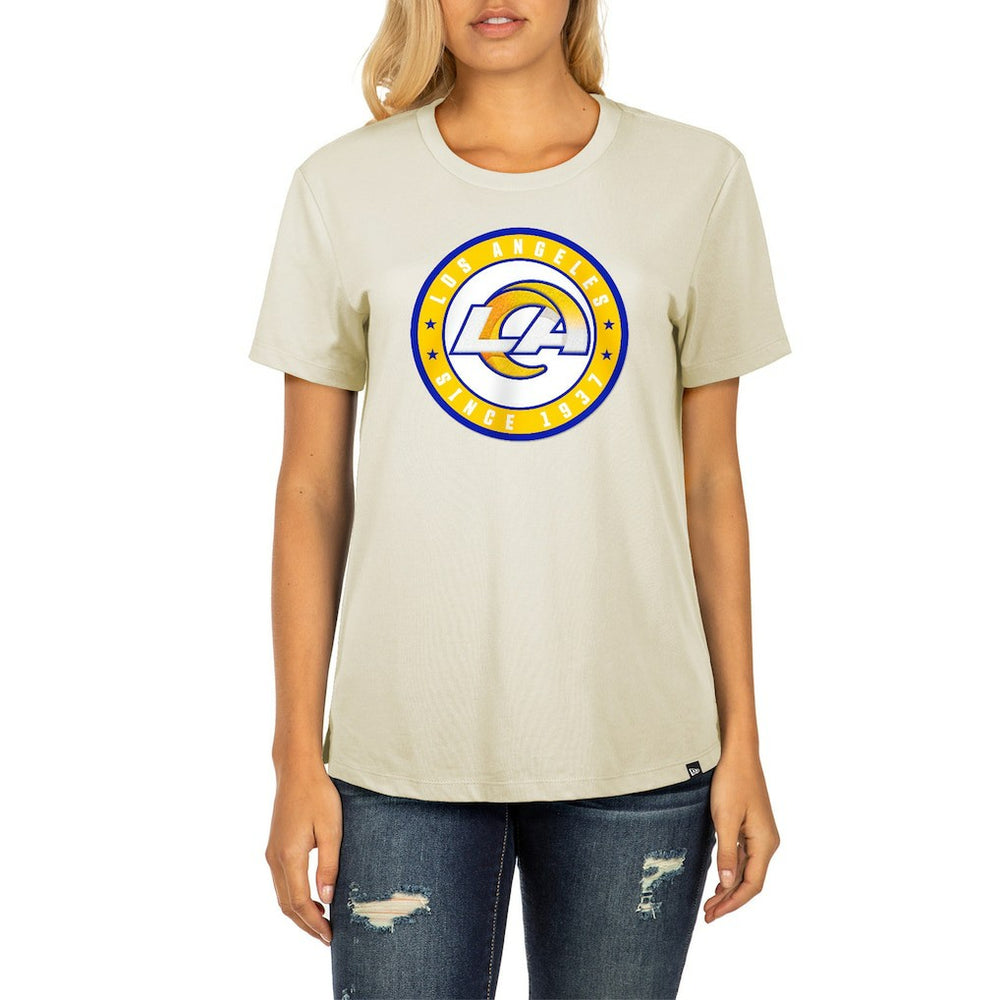 Los Angeles Rams New Era Women's 2023 NFL Draft T-Shirt Cream