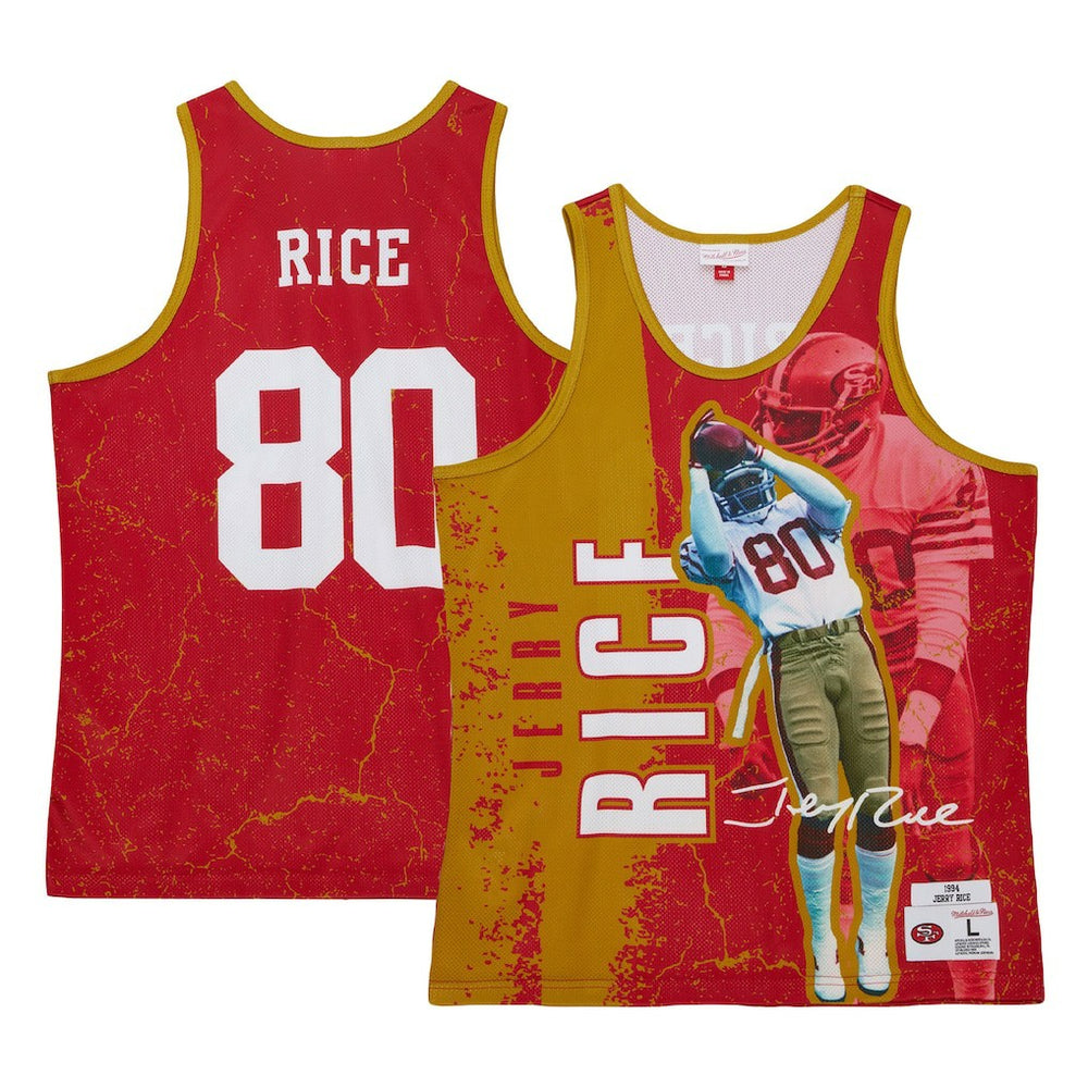 Mitchell & Ness Jerry Rice San Francisco 49ers 1994 Player Burst Tank Top Scarlet