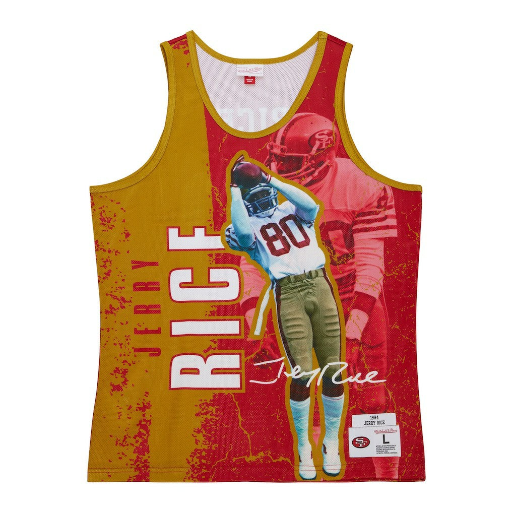 Mitchell & Ness Jerry Rice San Francisco 49ers 1994 Player Burst Tank Top Scarlet